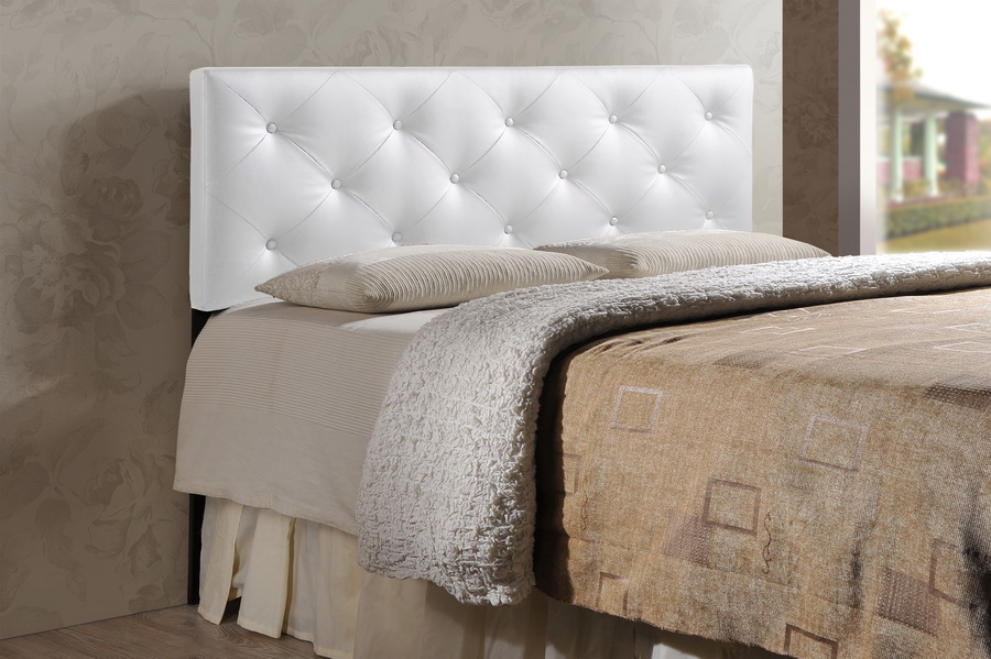 Baxton Studio Bedford White Full Sized Headboard Wholesale Interiors